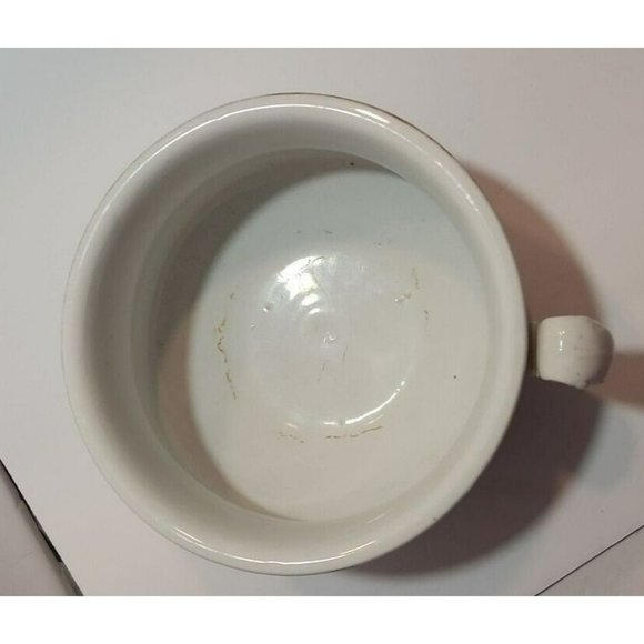 Antique Dunn Bennett & Co Chamber Pot in Daisy Pattern Red Florals W/ Gold Trim - Picture 5 of 11